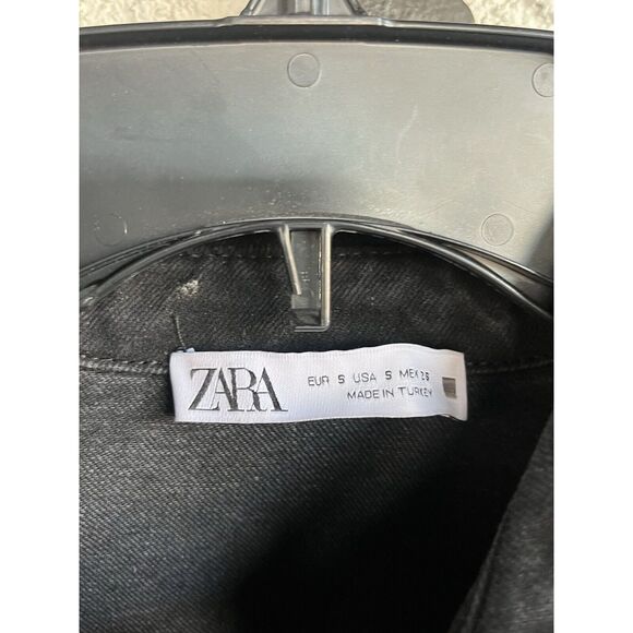 Zara Rhinestone Fringe Denim Dress - Size Small - Picture 9 of 11